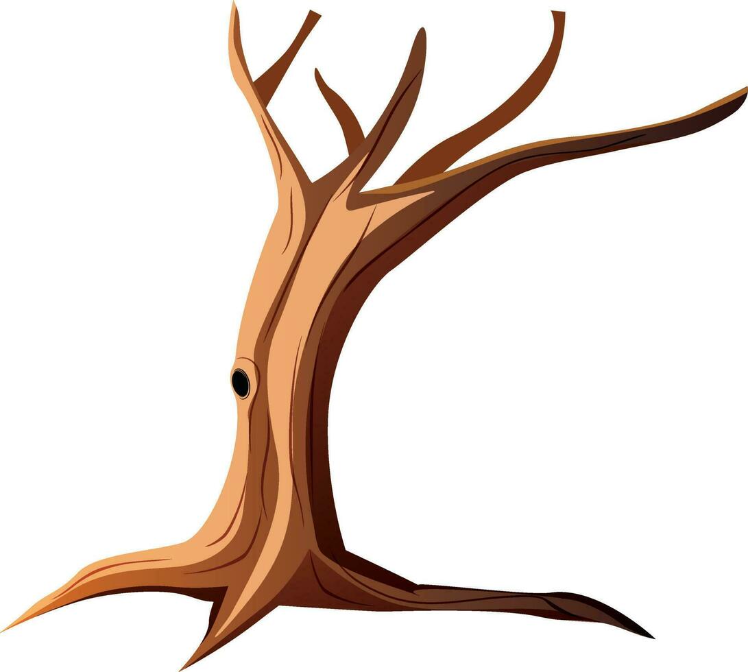 illustratie van boom zonder bladeren. vector