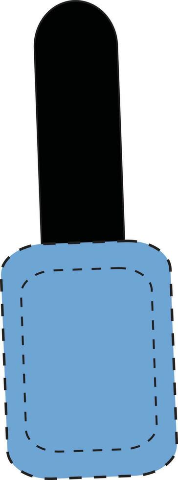 geïsoleerd stippel lijn illustratie van nagel verf fles. vector