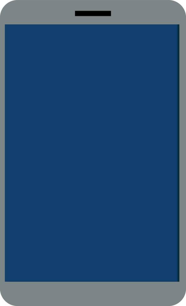 vlak geïsoleerd illustratie van smartphone met blauw kleur Scherm. vector