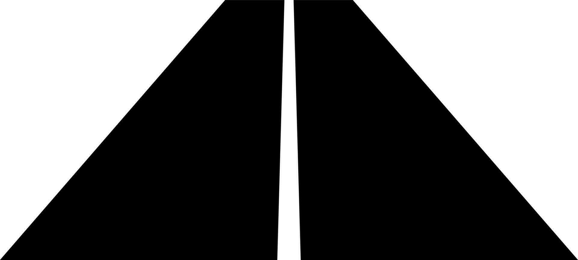 icoon of illustratie van landingsbaan in zwart en wit kleur. vector