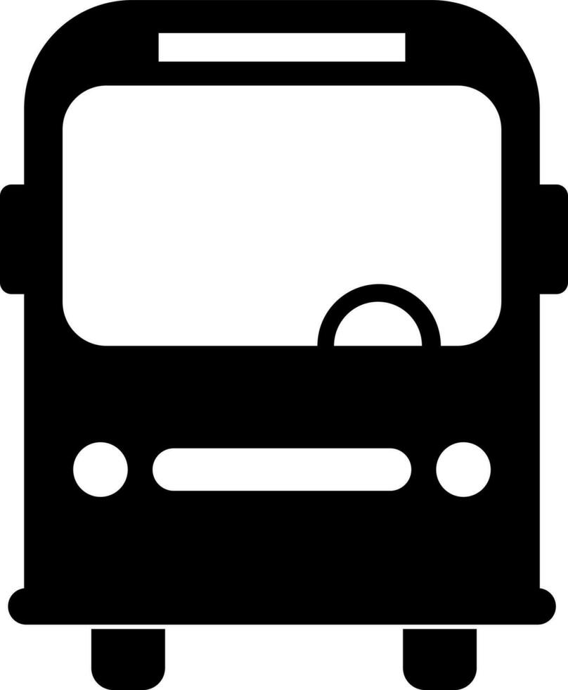 geïsoleerd bus icoon in zwart kleur. vector