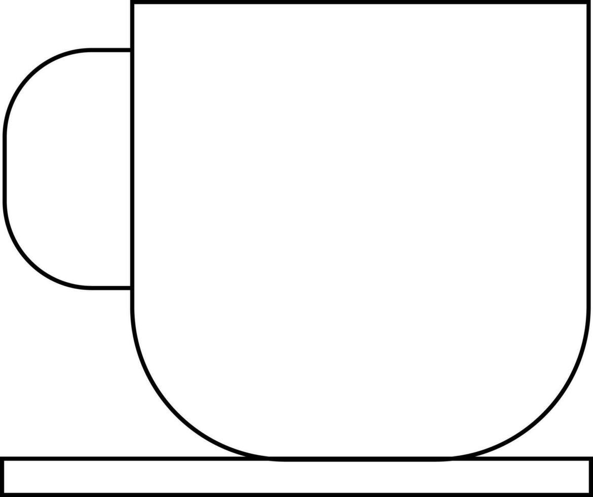 illustratie van lijn kunst kop in vlak stijl. vector