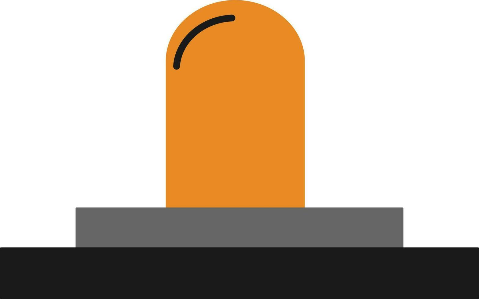 shiva lingam in zwart en oranje kleur. vector