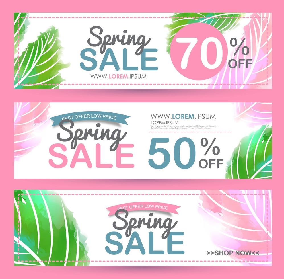 lente verkoop korting banner sjabloon promotie vector