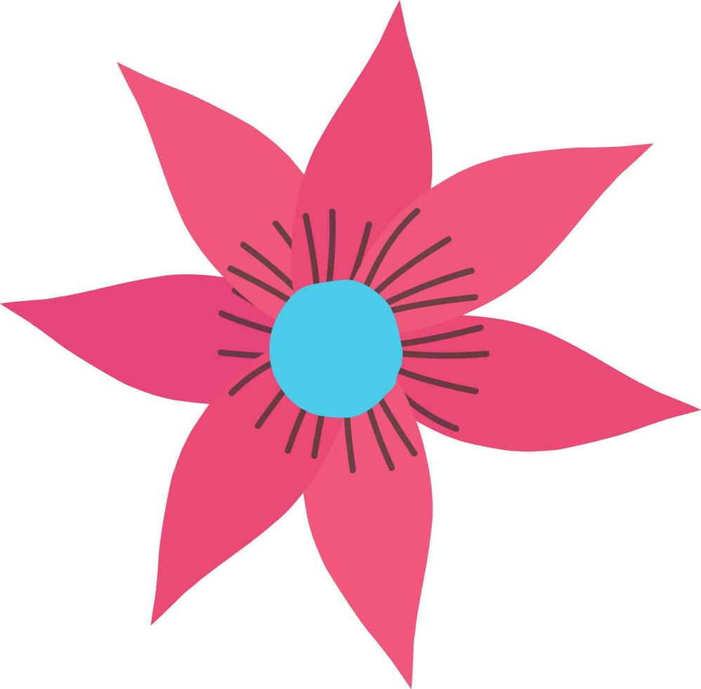 vlak illustratie van mooi roze bloem. vector