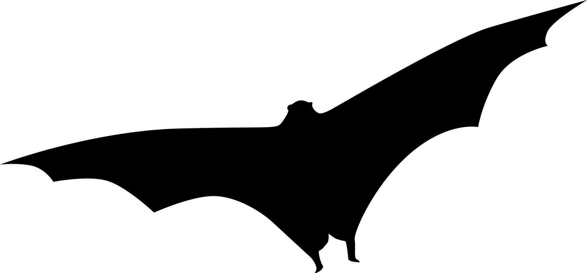 silhouet van een vliegend knuppel. vector