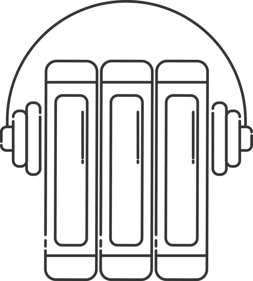 vector illustratie van audio boek icoon.