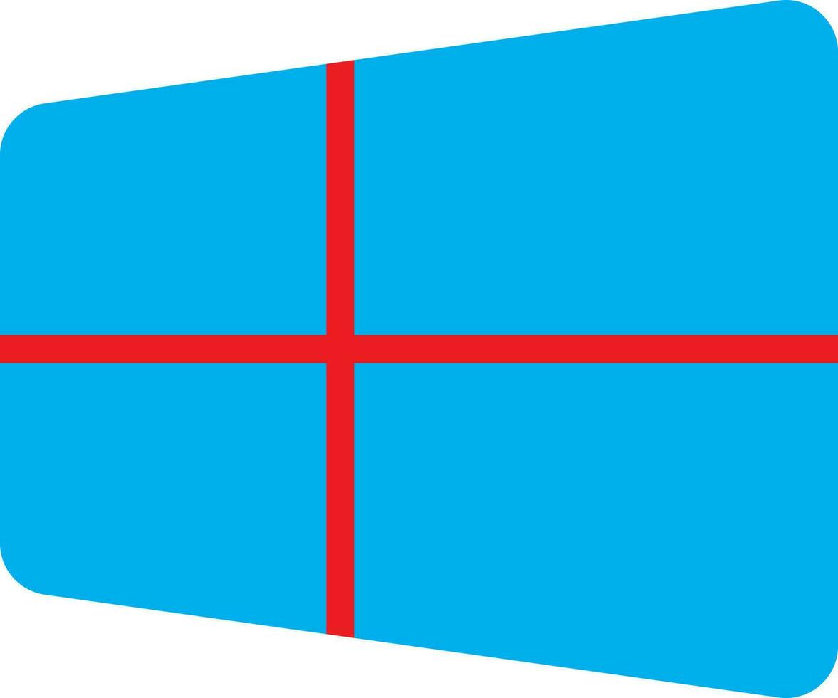 blauw microsoft venster in vlak stijl. vector