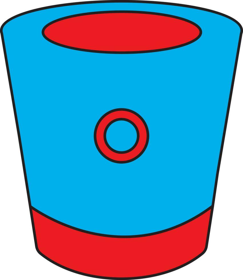 geïsoleerd rood en blauw bitbak. vector