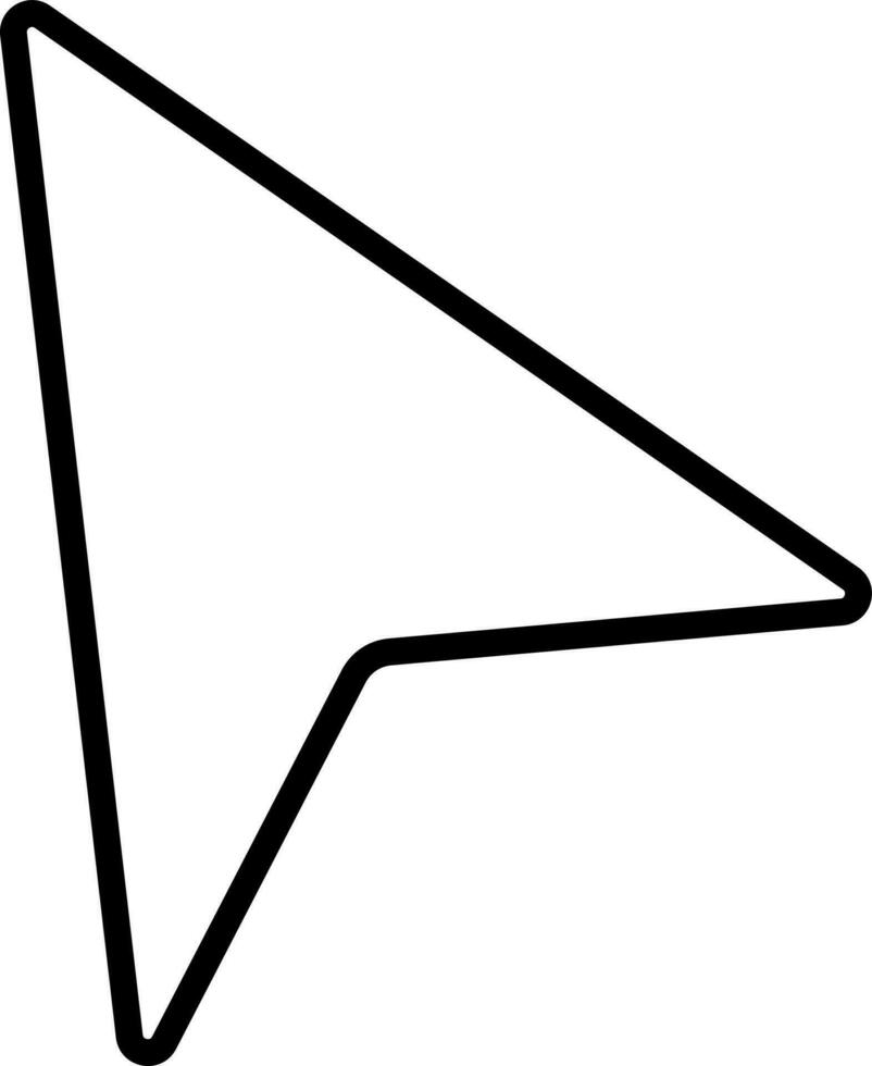 cursor icoon in zwart en wit kleur. vector