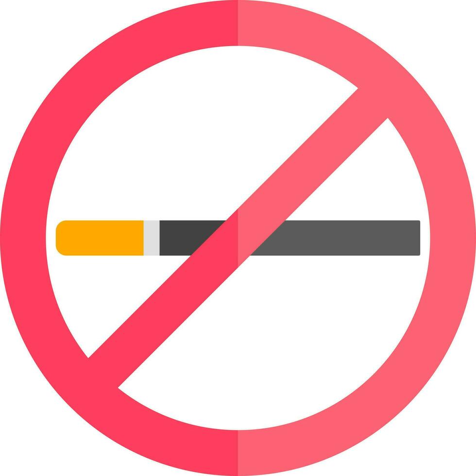 Nee roken teken of symbool in vlak stijl. vector