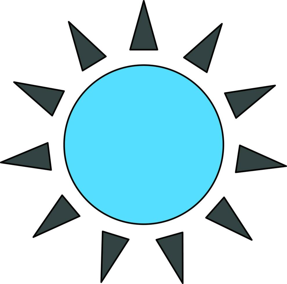 illustratie van een zon in vlak stijl. vector
