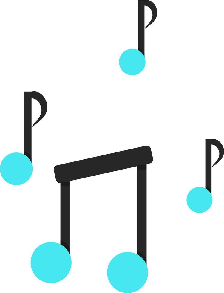 illustratie van muziek- notities. vector