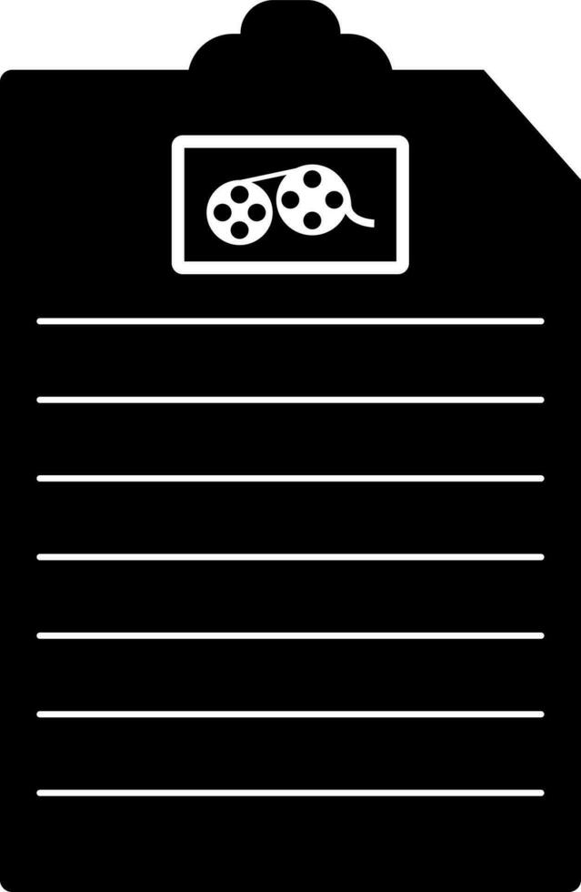 illustratie van klembord icoon voor bioscoop concept. vector