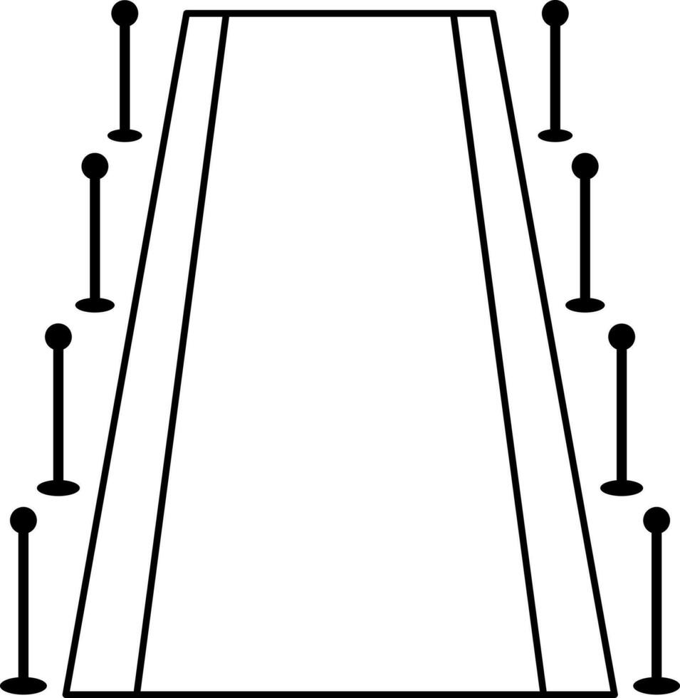 barrière icoon voor binnenkomst in bioscoop hal. vector