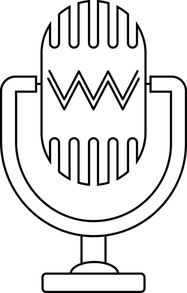 microfoon icoon voor muziek- doel in hartinfarct. vector