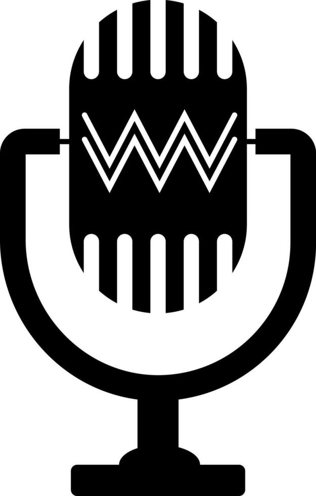 microfoon icoon voor muziek- doel in zwart. vector
