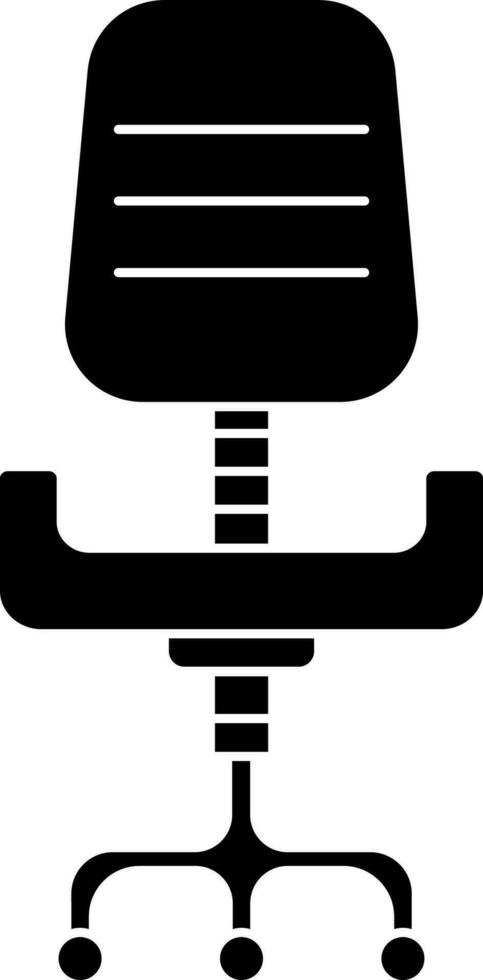 geïsoleerd zwart en wit kantoor stoel glyph icoon. vector
