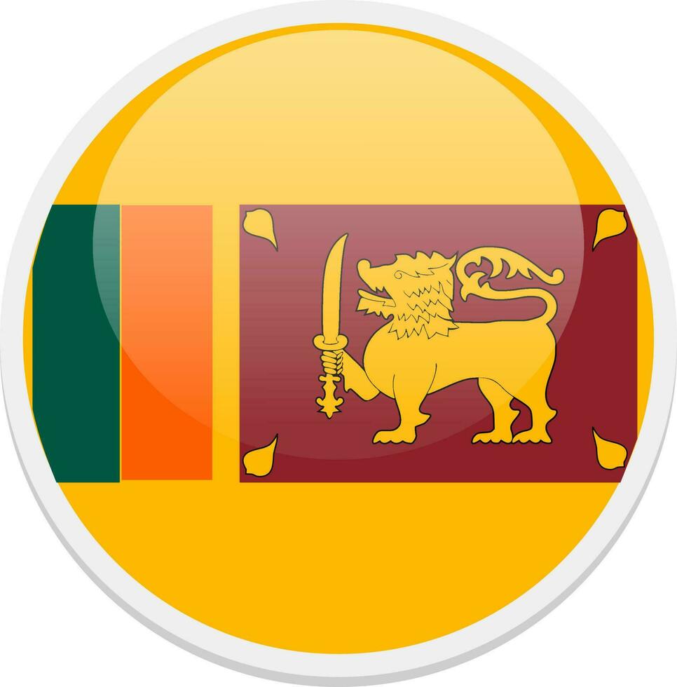 vlag van Sri Lanka Aan circulaire achtergrond. vector