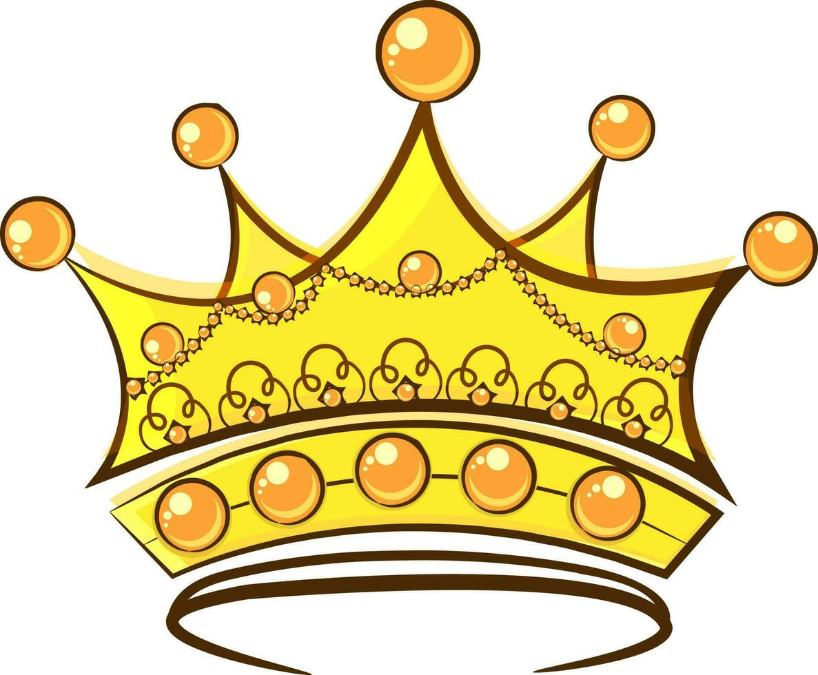Koninklijk veelhoekige vorm kroon illustratie. vector
