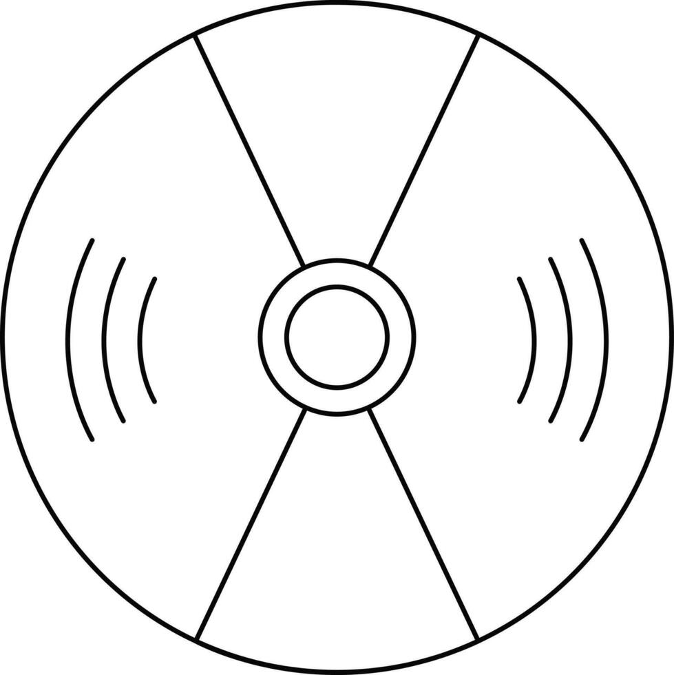 CD gemaakt door zwart lijn kunst. vector
