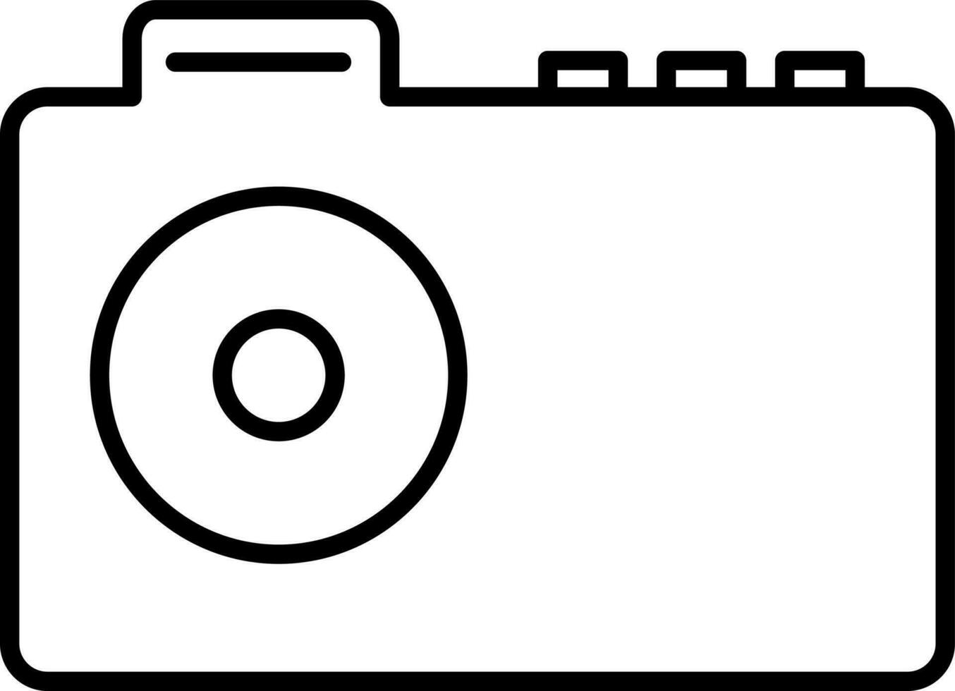 vlak stijl illustratie van een camera. vector