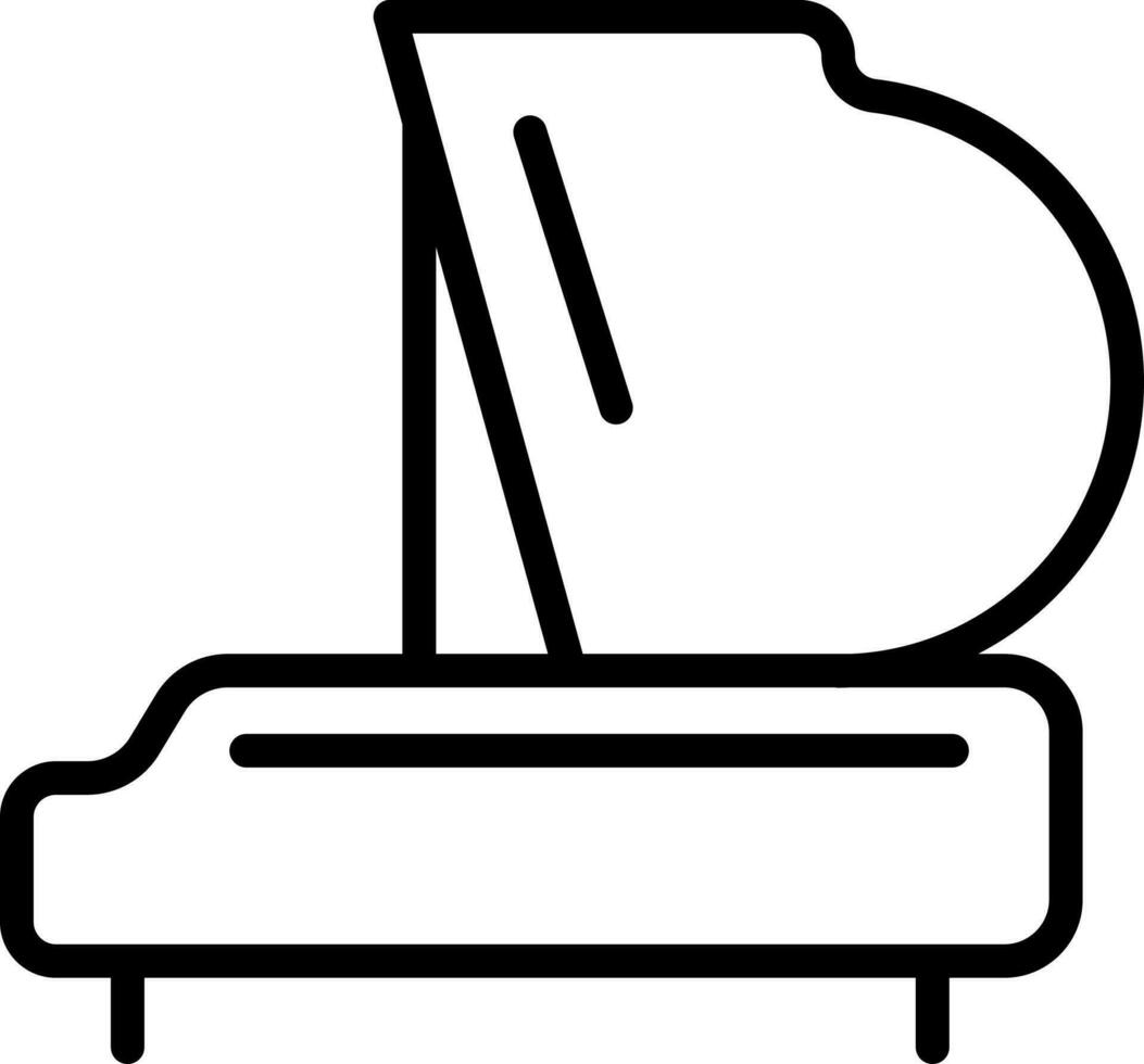 illustratie van piano icoon in lijn kunst. vector