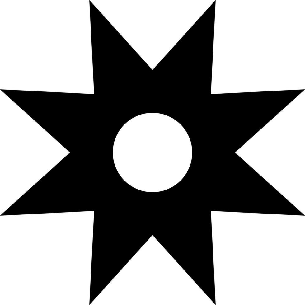 Japans shuriken icoon in vlak stijl. vector