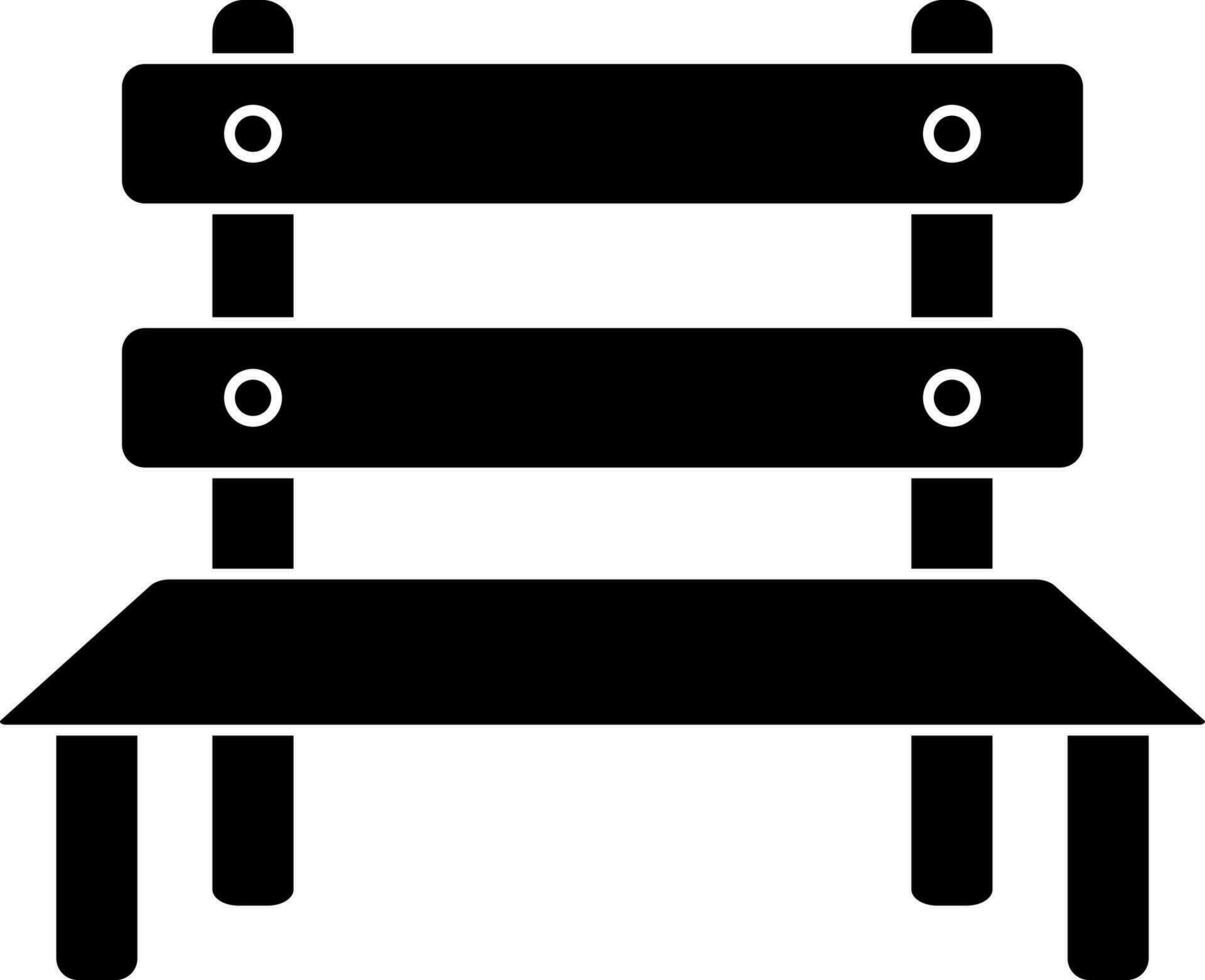 glyph icoon of symbool van bank in zwart en wit kleur. vector