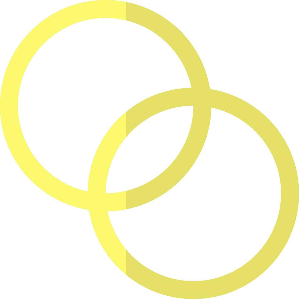 bruiloft ring icoon in geel kleur. vector