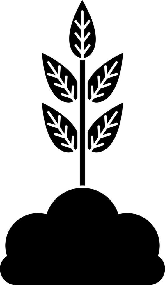 plantage icoon in zwart en wit kleur. vector
