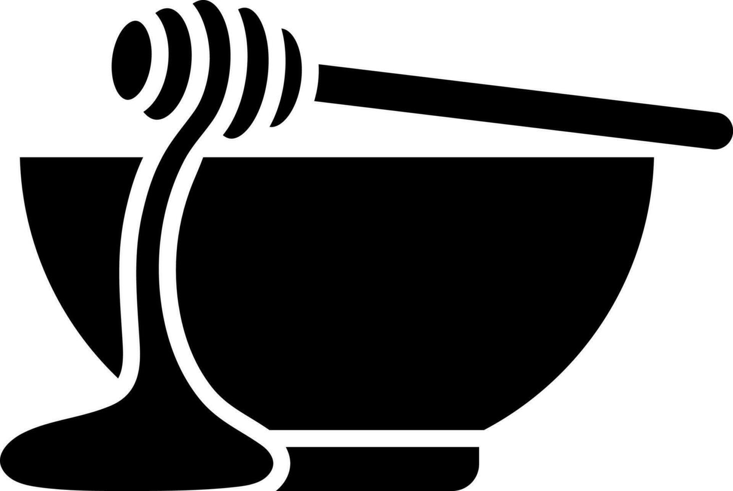 glyph illustratie van honing pot icoon. vector