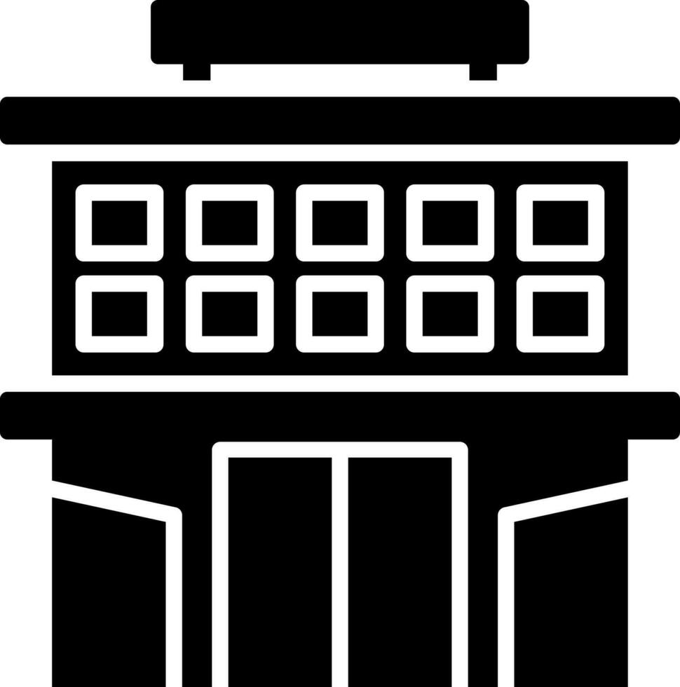 illustratie van hotel icoon in glyph stijl. vector