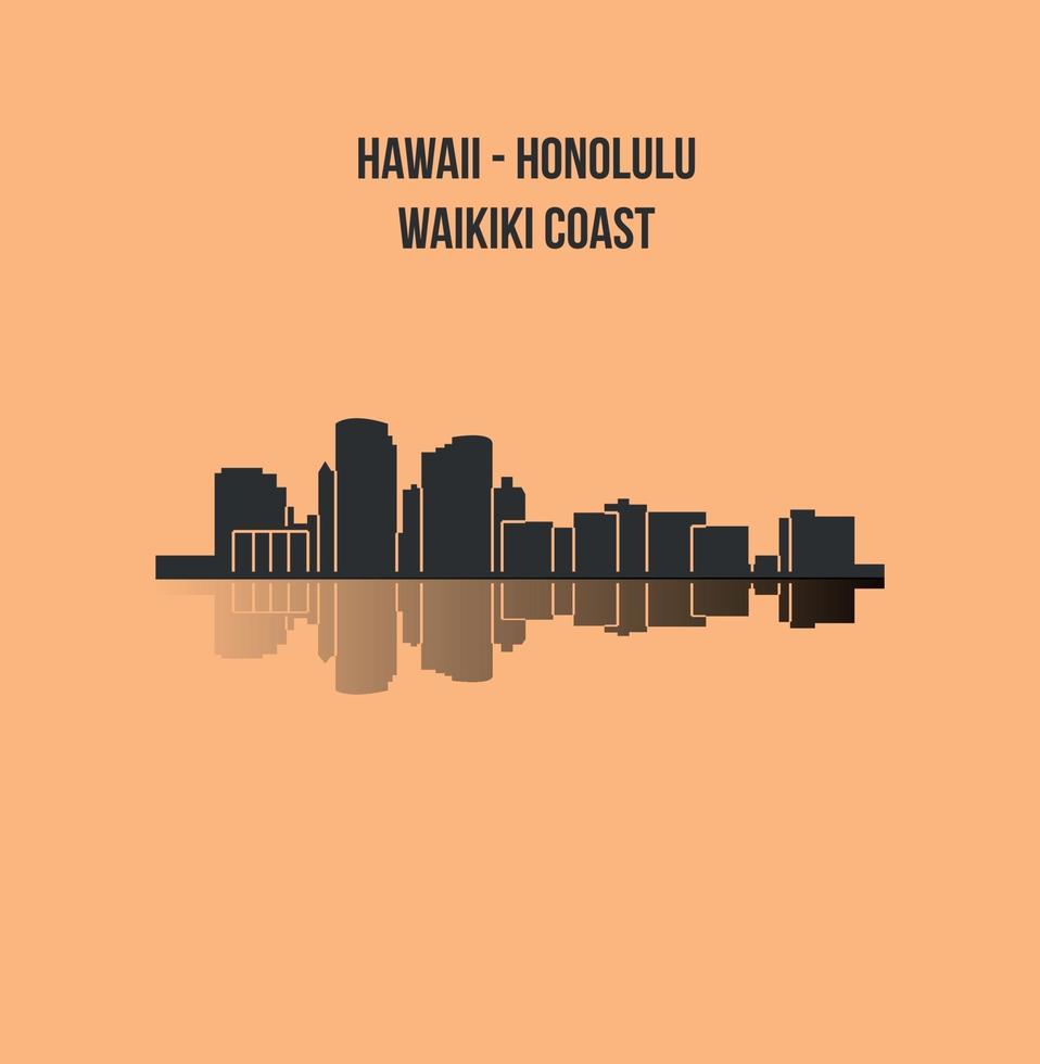 Honolulu Waikiki Hawaï vector