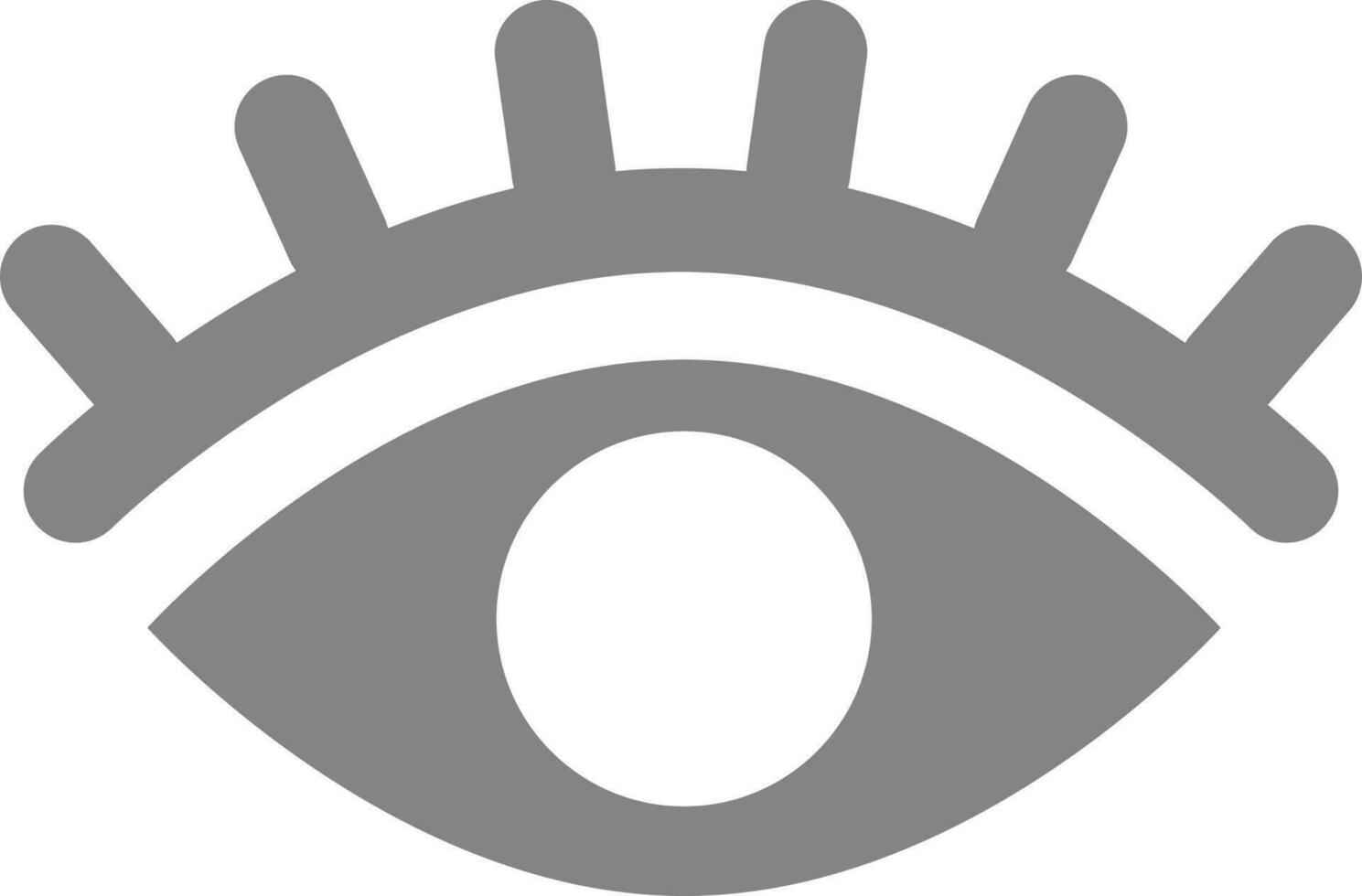 oog of visie icoon in grijs en wit kleur. vector