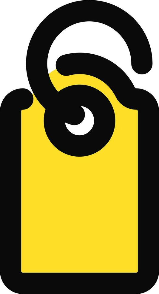 geïsoleerd label icoon in geel en zwart kleur. vector