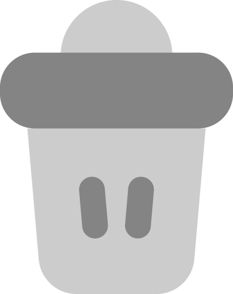 recycling bak icoon in grijs kleur. vector