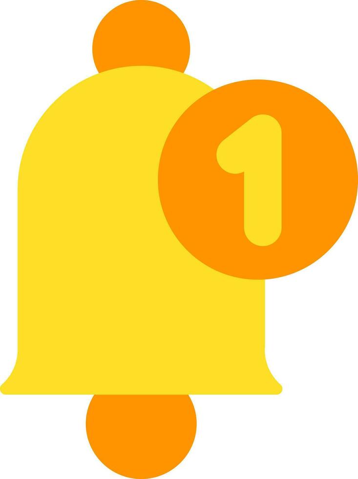 een kennisgeving klok icoon in geel en oranje kleur. vector