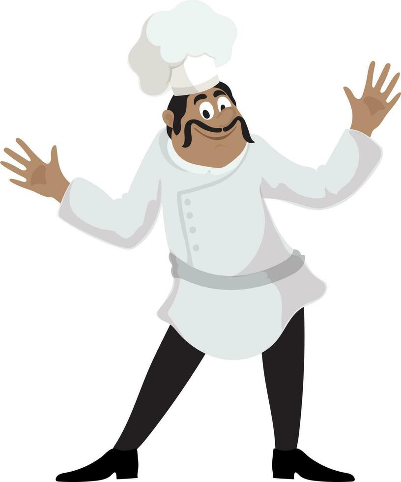 tekenfilm karakter van chef. vector