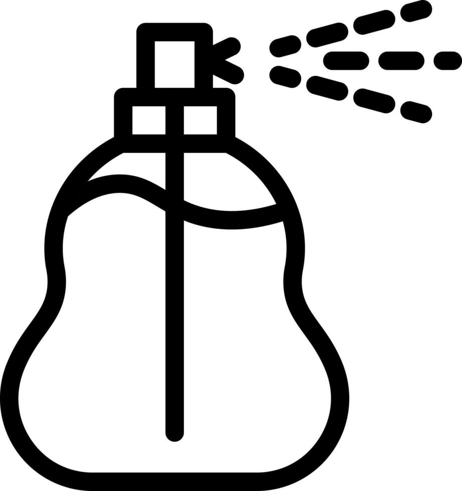 lijn kunst illustratie van verstuiven fles icoon. vector
