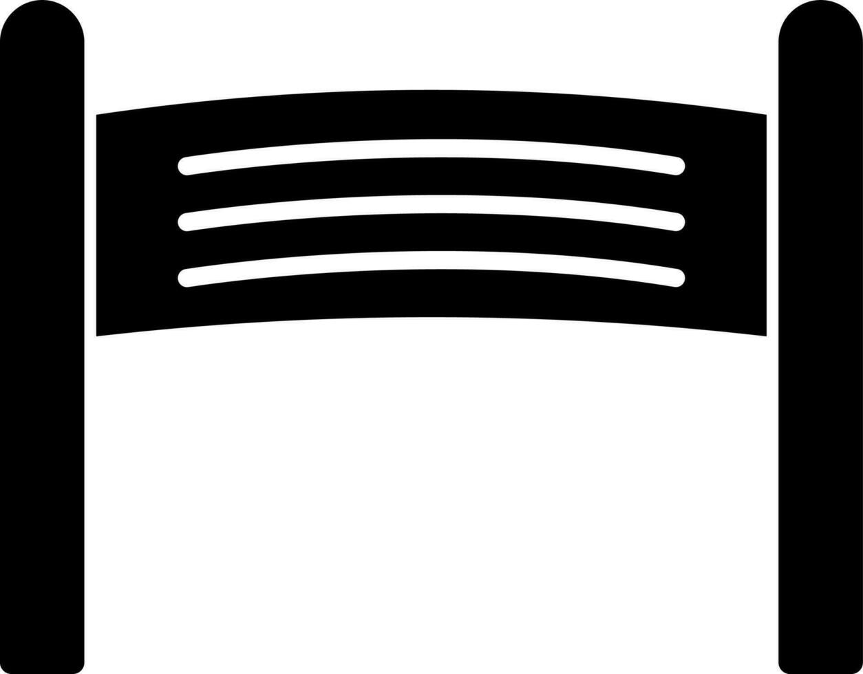 blanco banier icoon in zwart en wit kleur. vector
