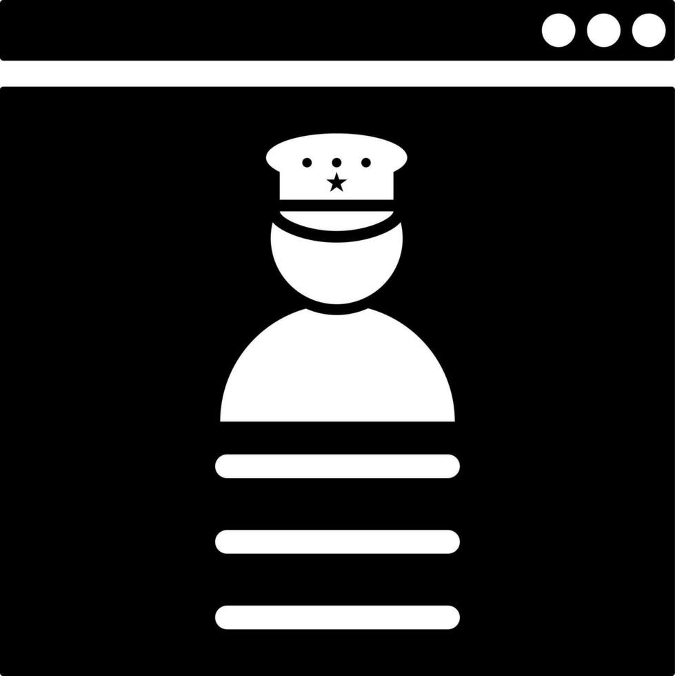 glyph online toepassing Politie onderhoud icoon of symbool. vector