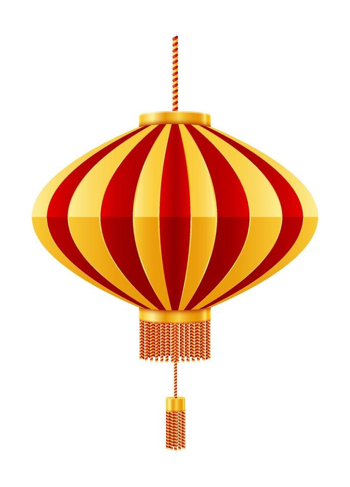 rode chinese lantaarns voor vakantie en festival decoratie voor ontwerp voorraad vectorillustratie geïsoleerd op een witte achtergrond vector