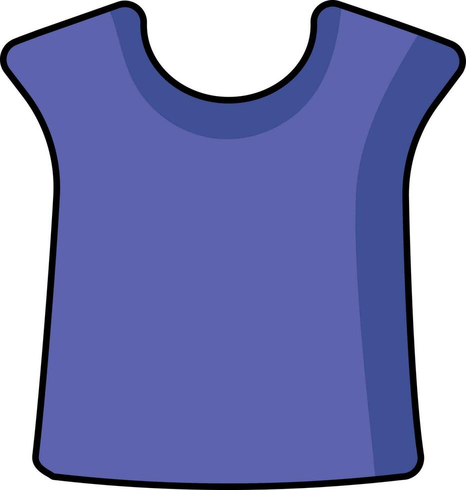 marine blauw t-shirt icoon in vlak stijl. vector