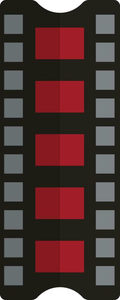 rood en zwart film strip in vlak stijl. vector