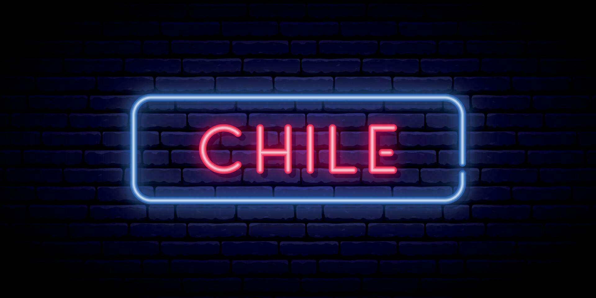 Chili neon teken. helder licht uithangbord. vector