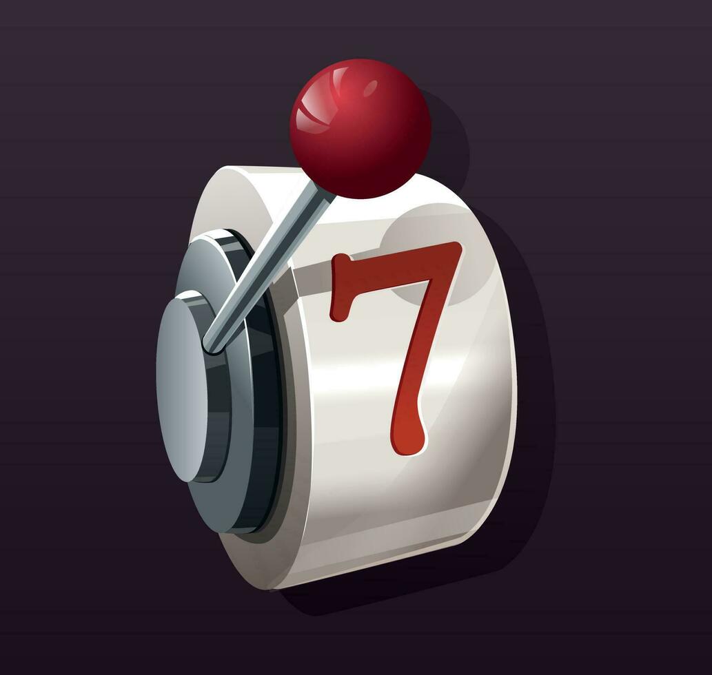 illustratie van een eenarmig bandiet icoon in een casino of slots vector