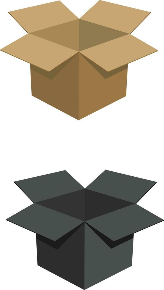 doos vector in twee kleuren