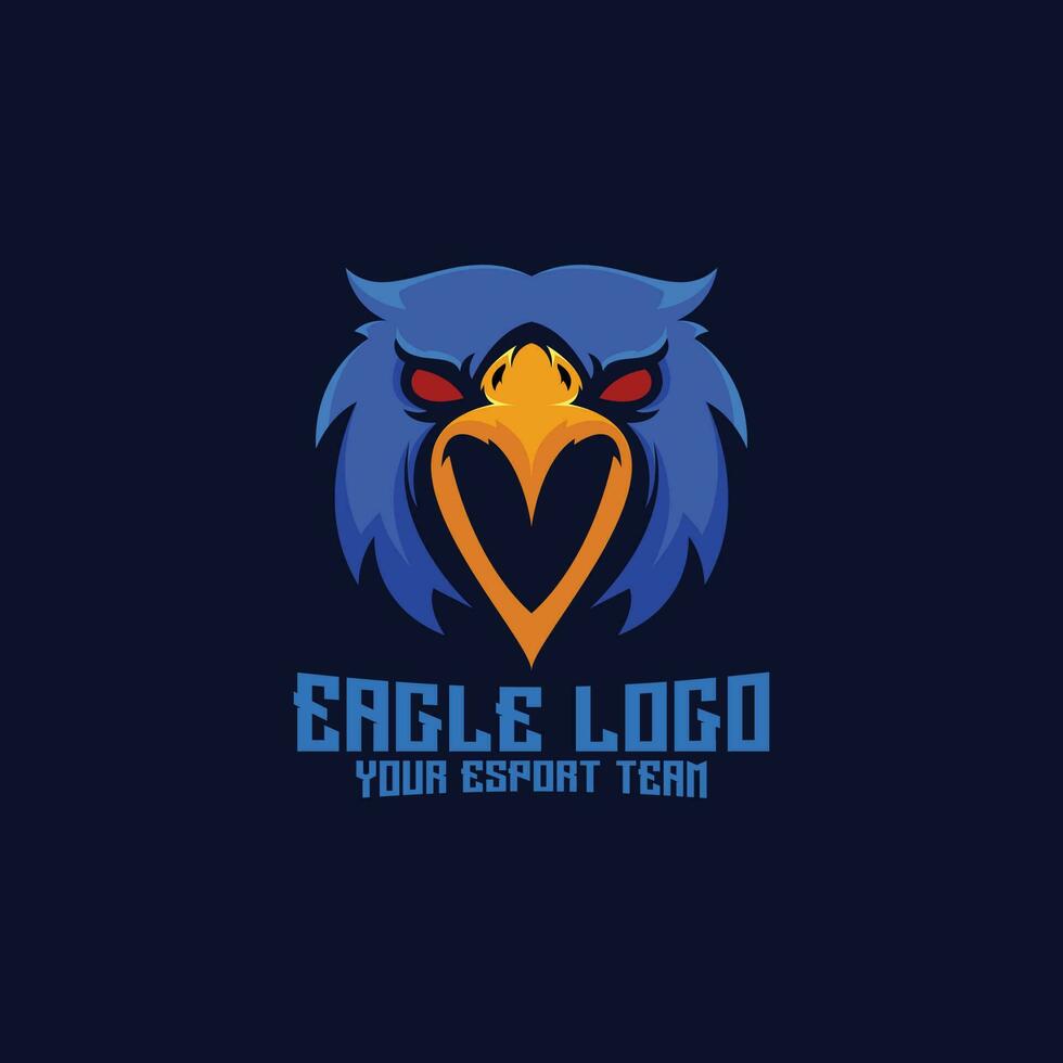 adelaar hoofd logo ontwerp esport team kleurrijk vector