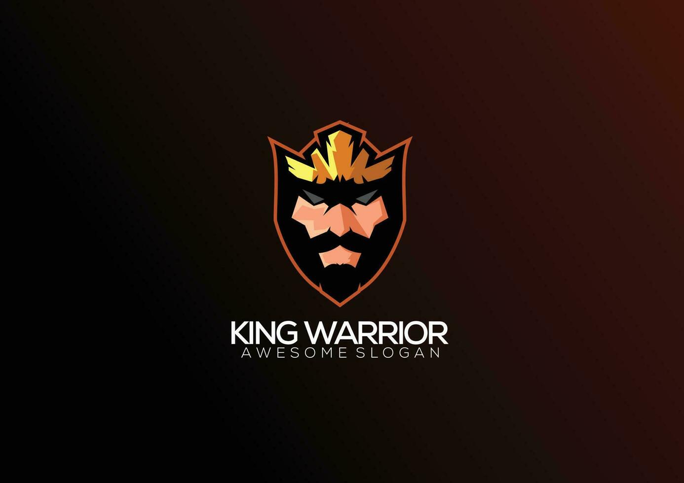 koning krijger logo gaming esport ontwerp mascotte vector